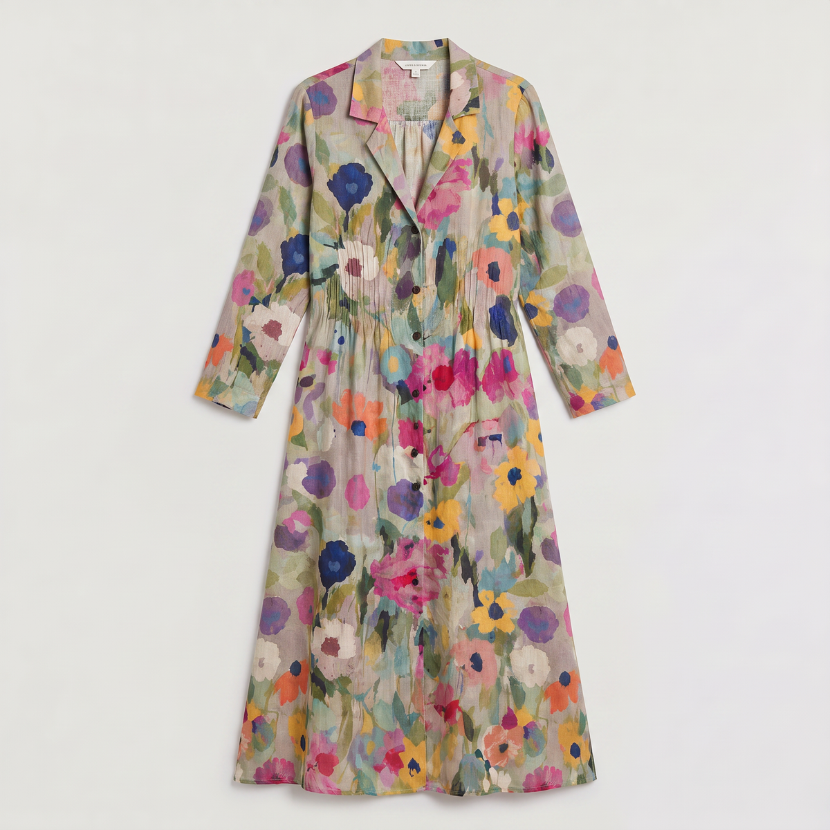 Women's Printed Relaxed Shirt Maxi Dress