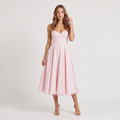 Women's Corset-Style Midi Occasion Dress