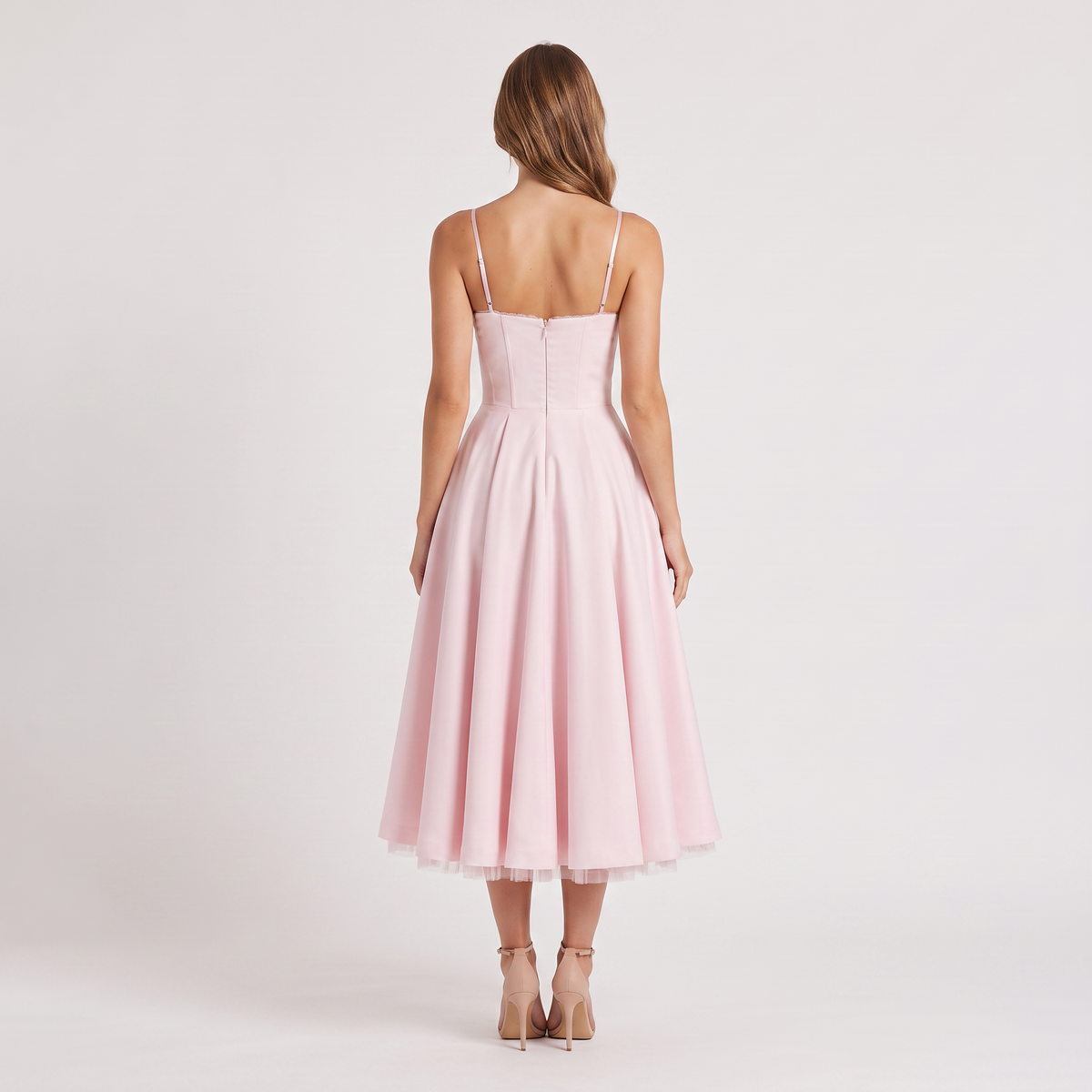 Women's Corset-Style Midi Occasion Dress