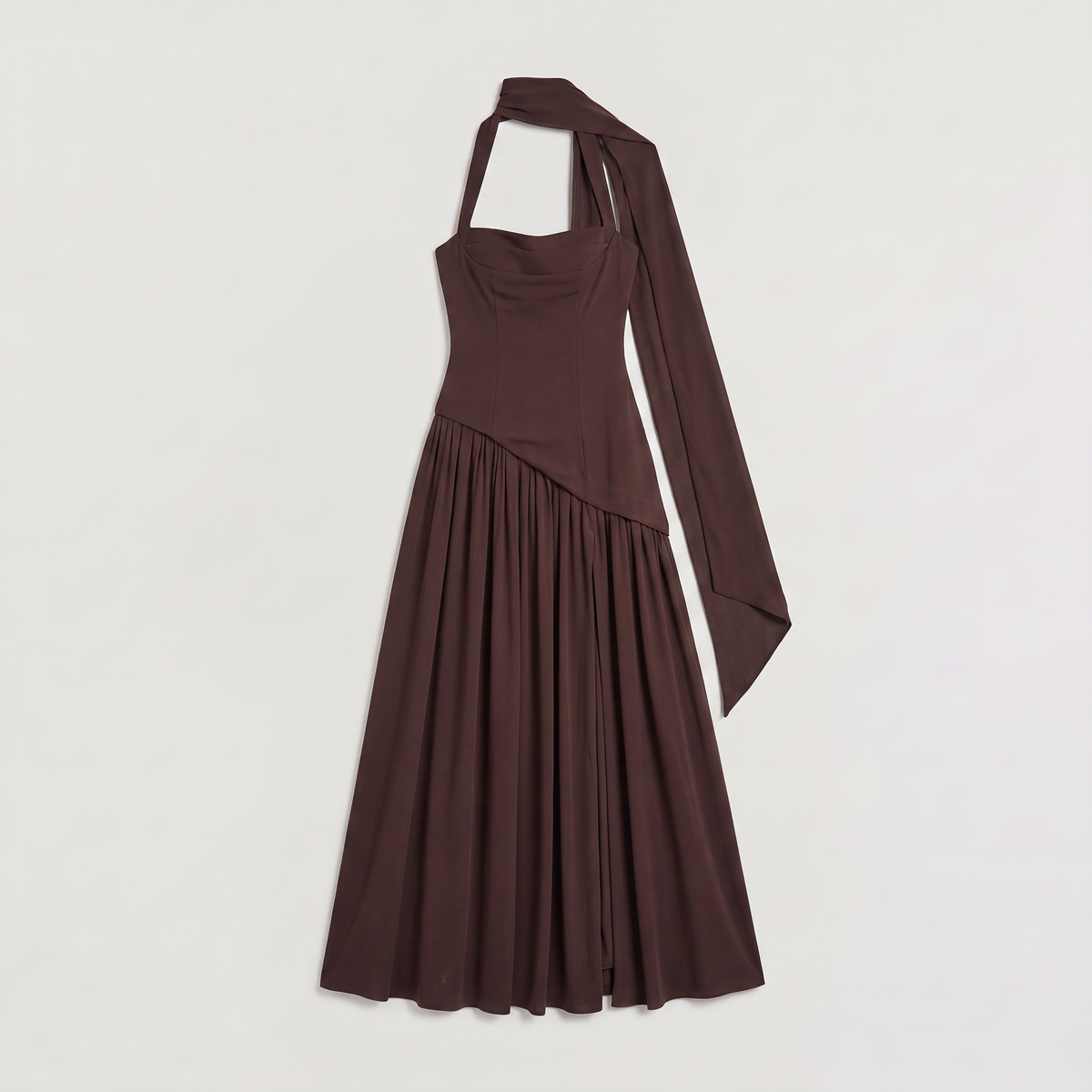 Women's Sculpted Satin-Feel Maxi Dress