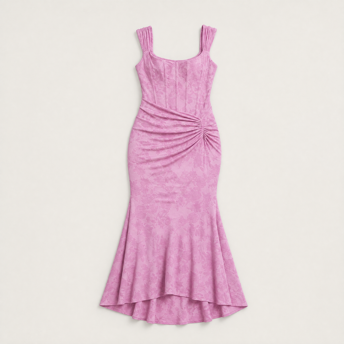 Women's Corset High-Low Fishtail Maxi Dress