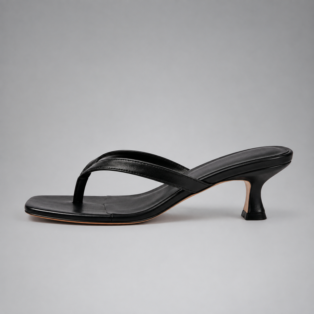 Women's Strappy Square Toe Kitten Heel Sandals