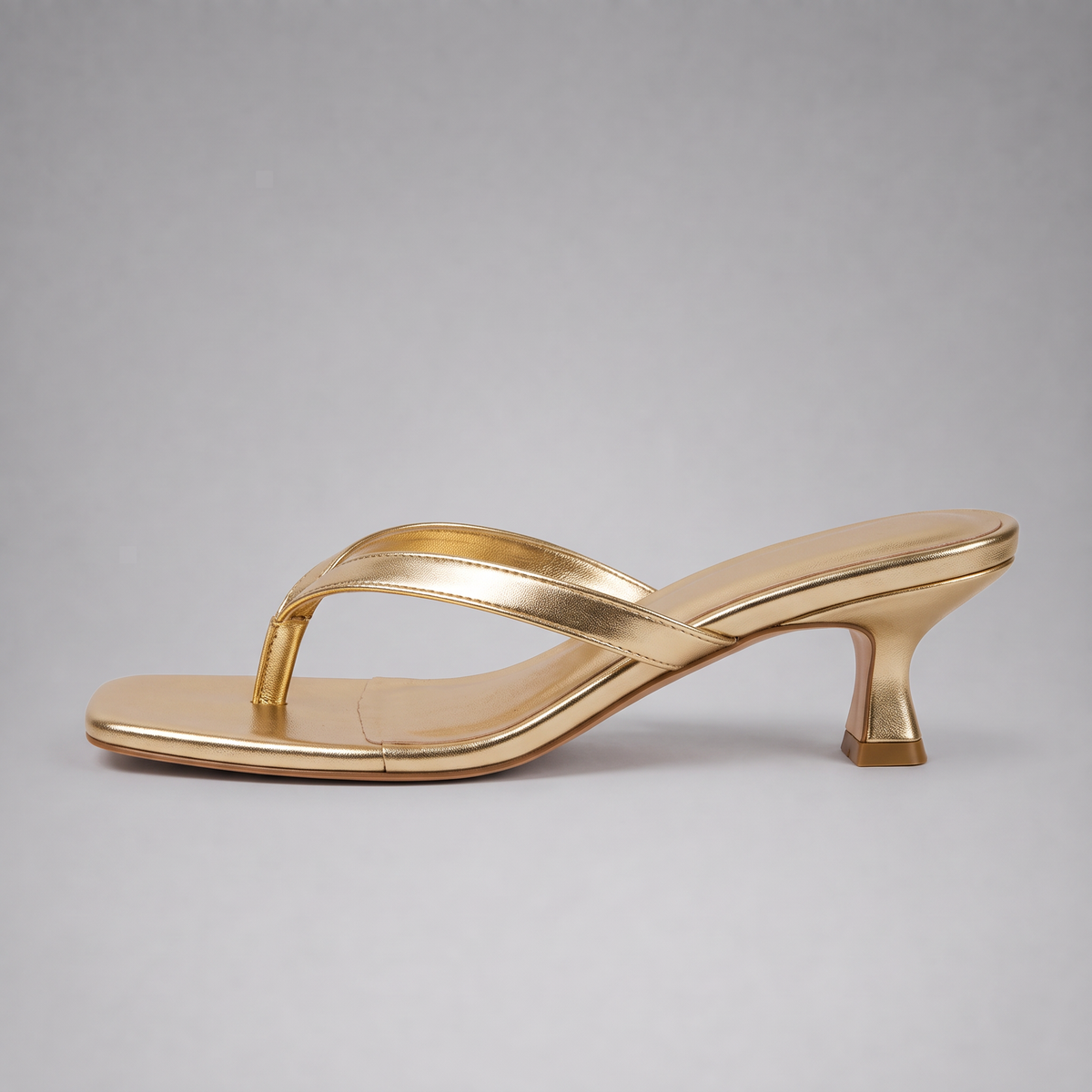 Women's Strappy Square Toe Kitten Heel Sandals