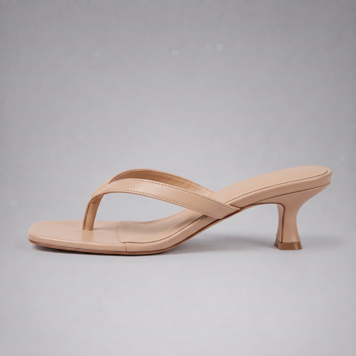 Women's Strappy Square Toe Kitten Heel Sandals