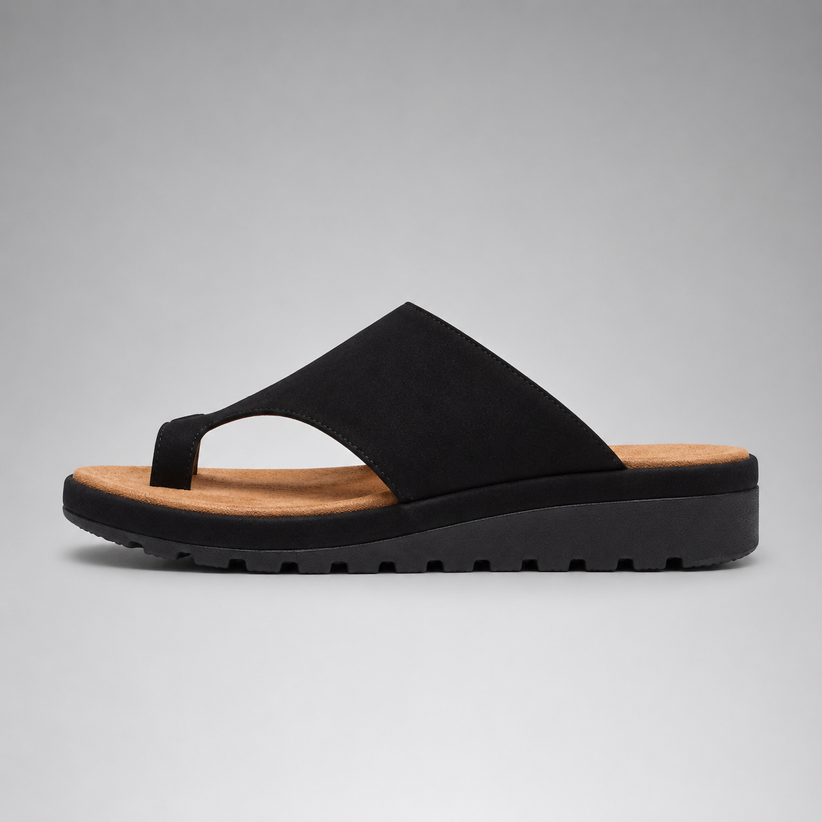 Women's Toe Ring Wedge Slide Slip-on Sandals