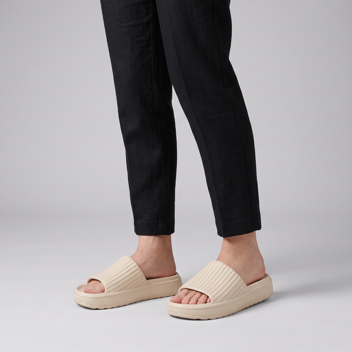 Women's Cushioned Platform Slide Sandals