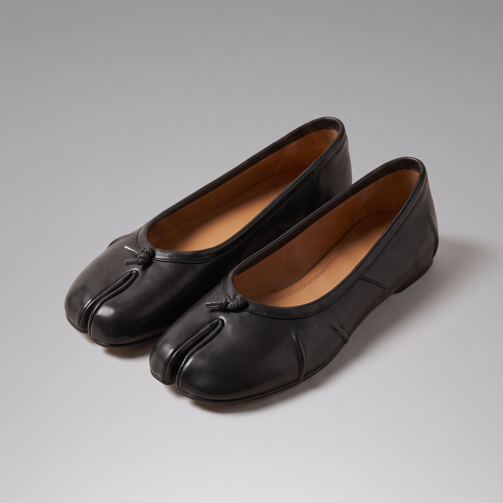 Women's Split Toe Leather Ballet Flats