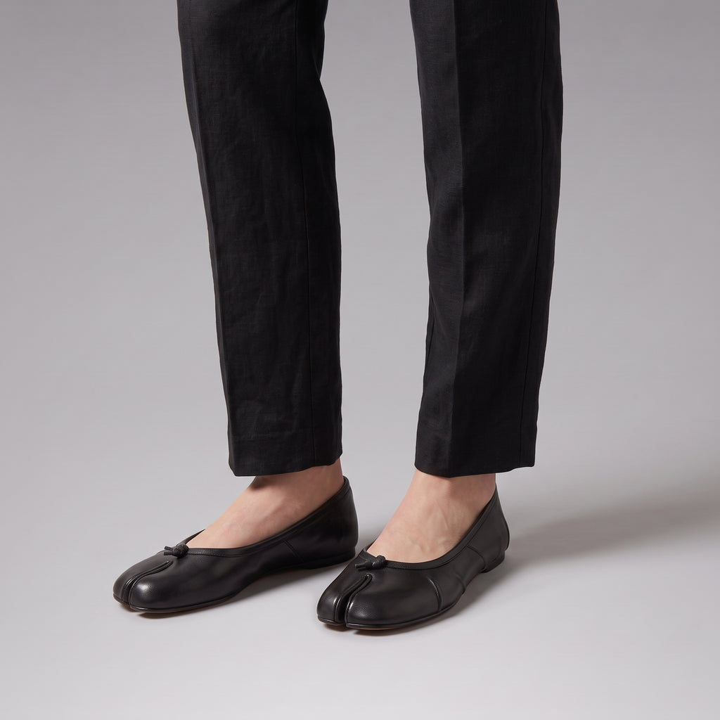 Women's Split Toe Leather Ballet Flats