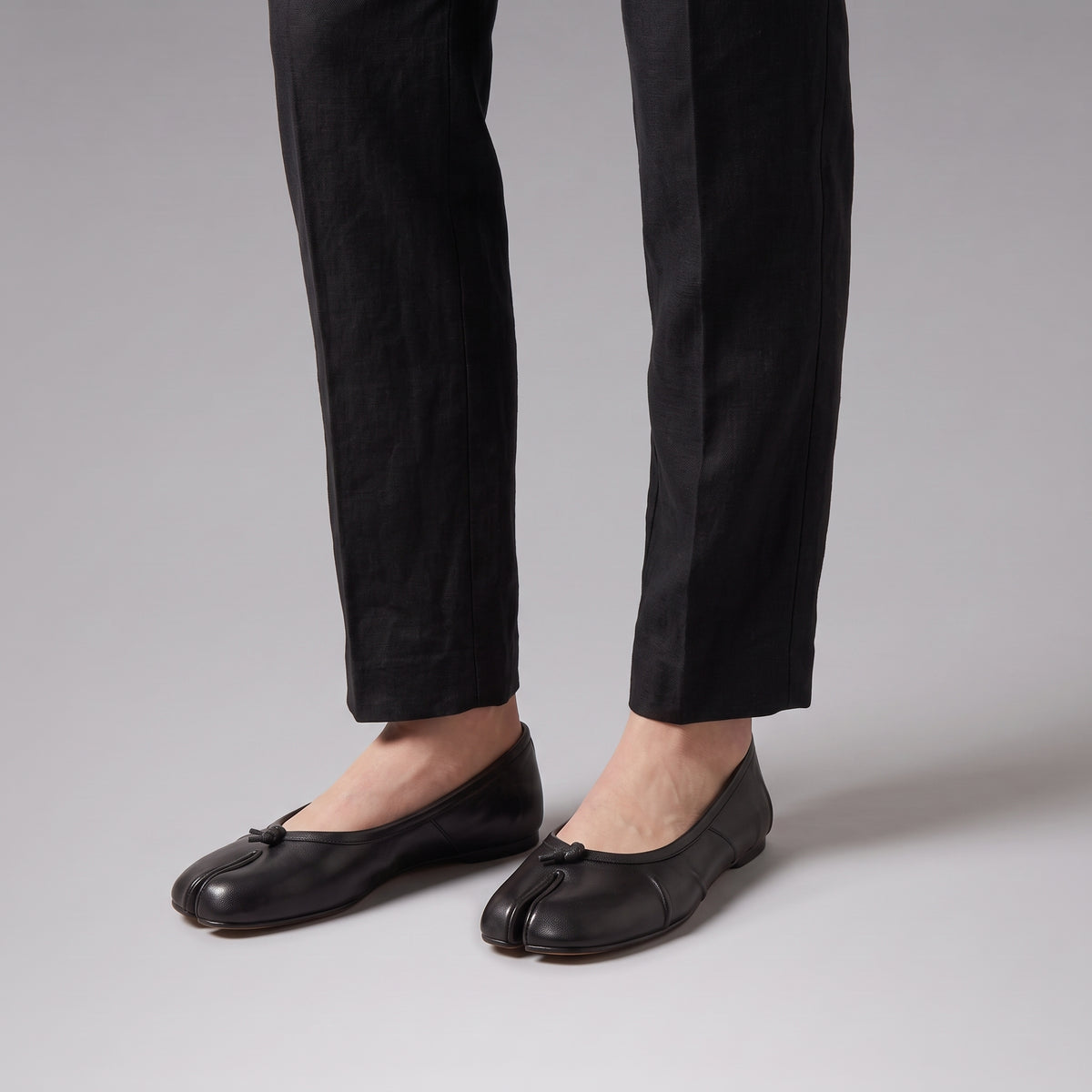Women's Split Toe Leather Ballet Flats