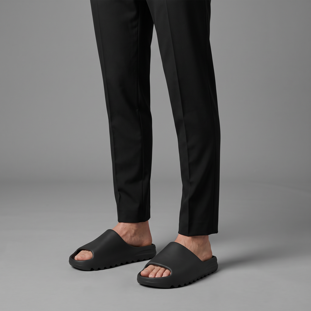 Men's Cushioned Open-Toe Slide Sandals