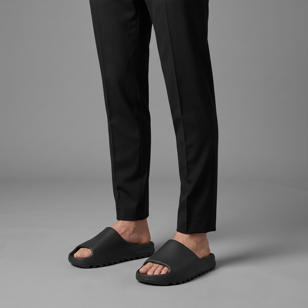 Men's Cushioned Open-Toe Slide Sandals
