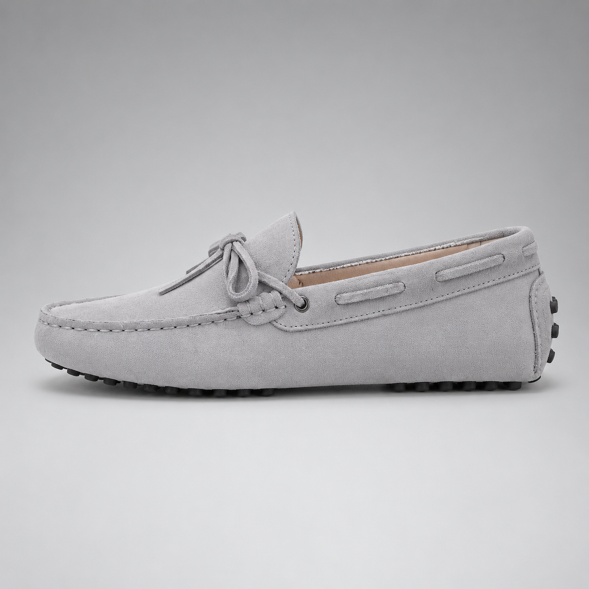 Men's Suede Tie-Front Driving Loafers