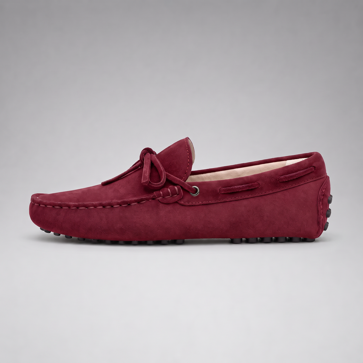 Men's Suede Tie-Front Driving Loafers