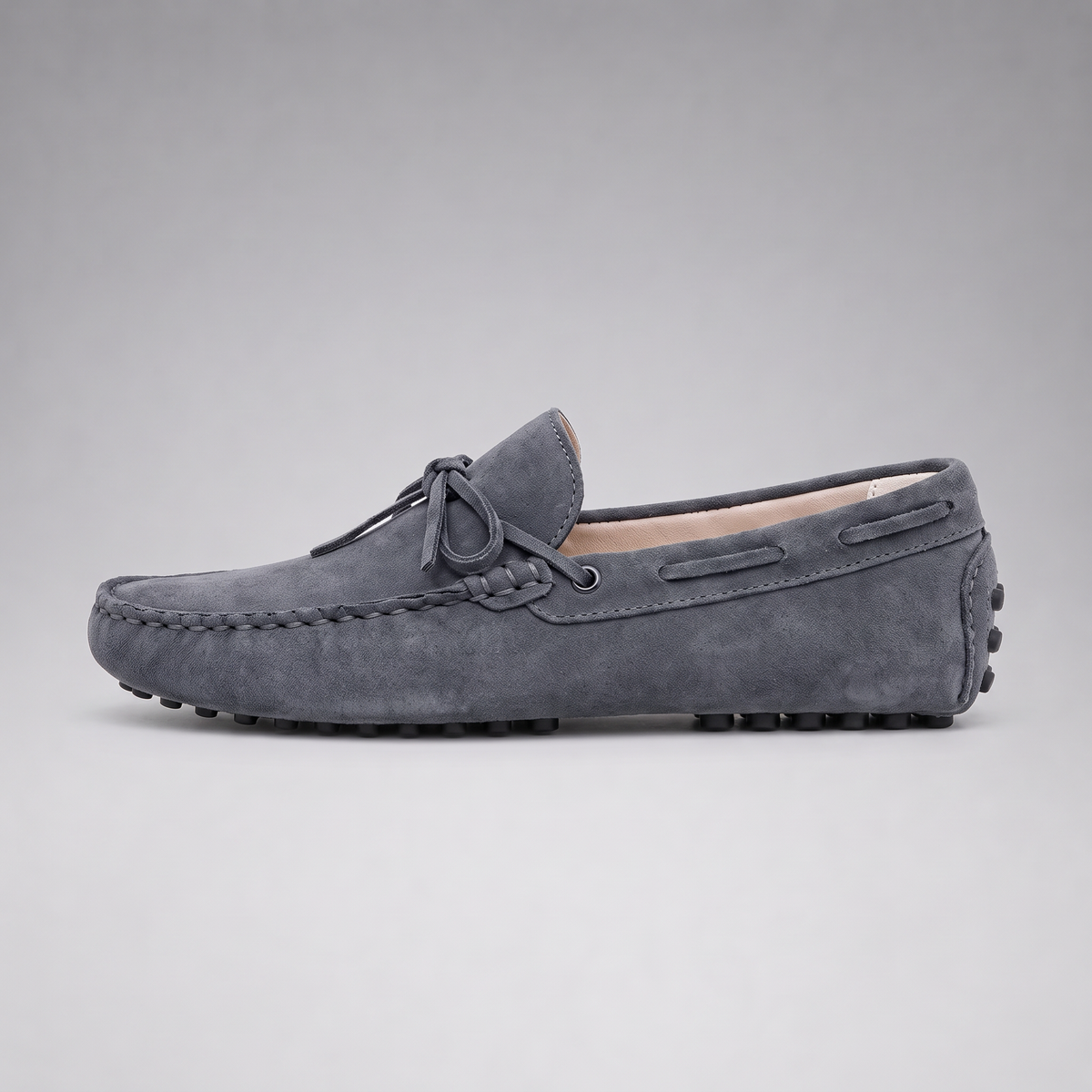 Men's Suede Tie-Front Driving Loafers