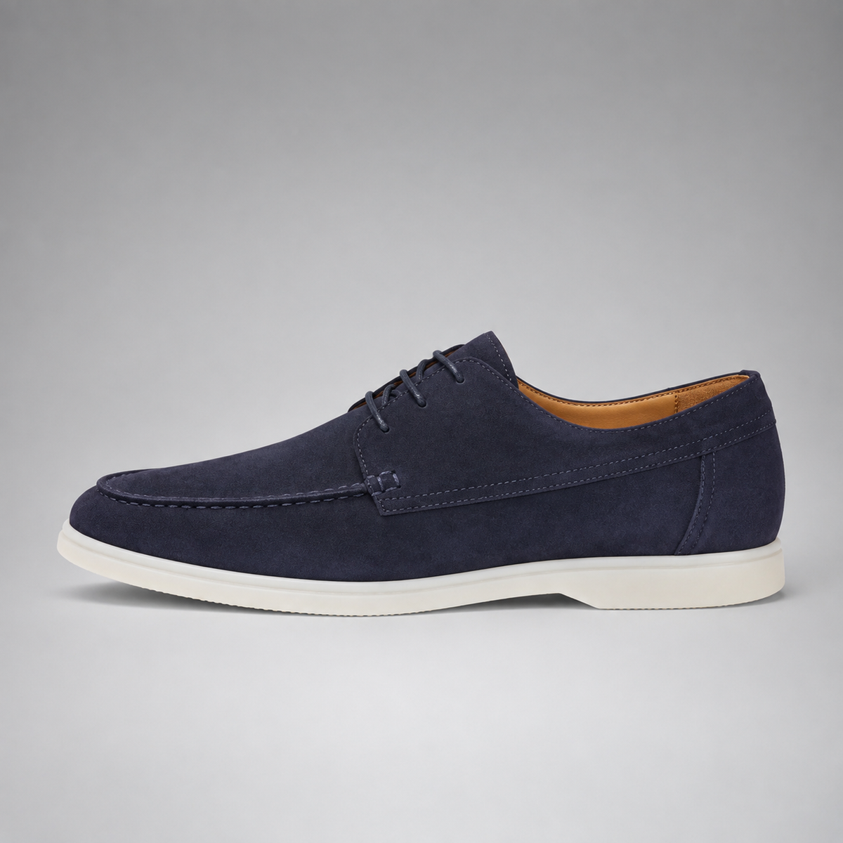 Men's Suede Apron-Toe Lace-Up Shoes