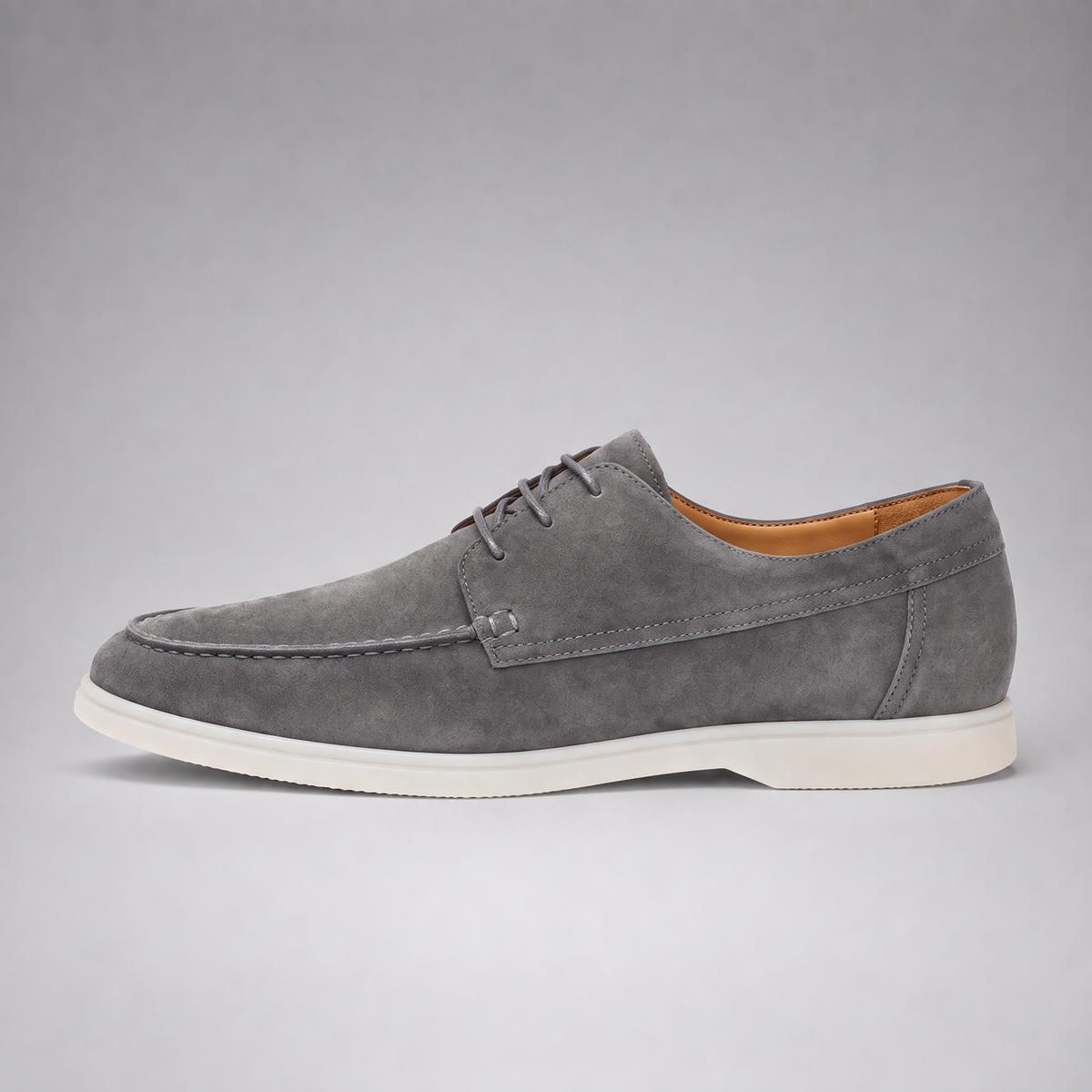 Men's Suede Apron-Toe Lace-Up Shoes