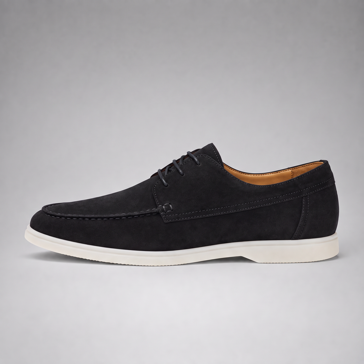 Men's Suede Apron-Toe Lace-Up Shoes
