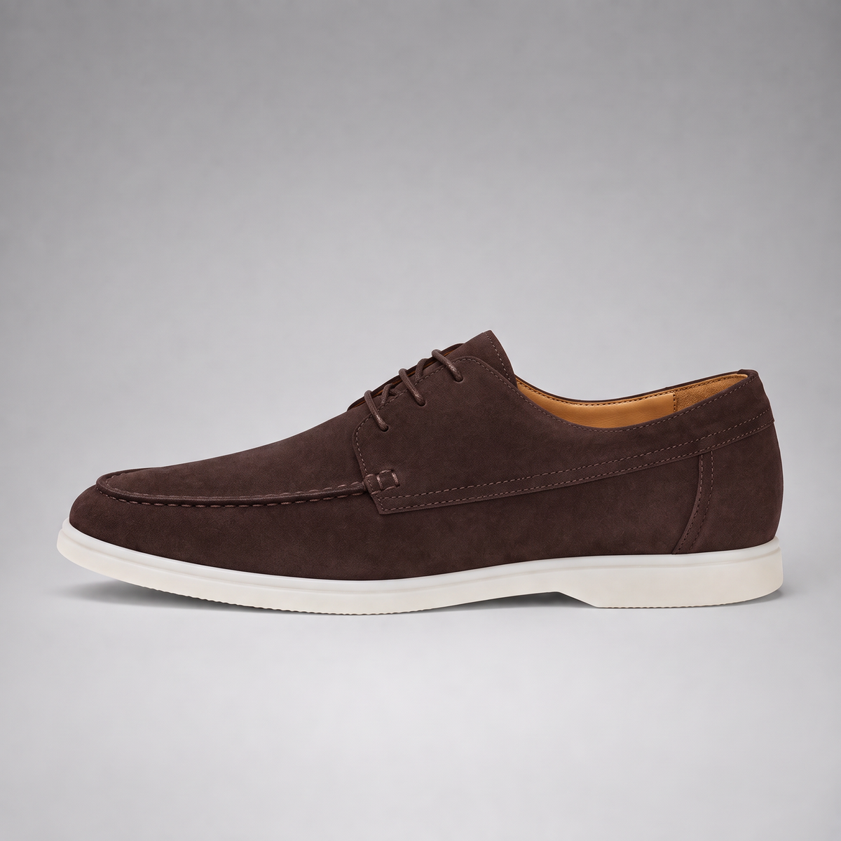 Men's Suede Apron-Toe Lace-Up Shoes