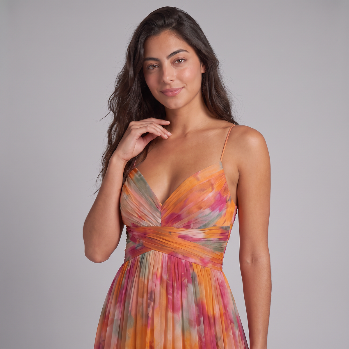 Women's Floral V-Neck Maxi Dress