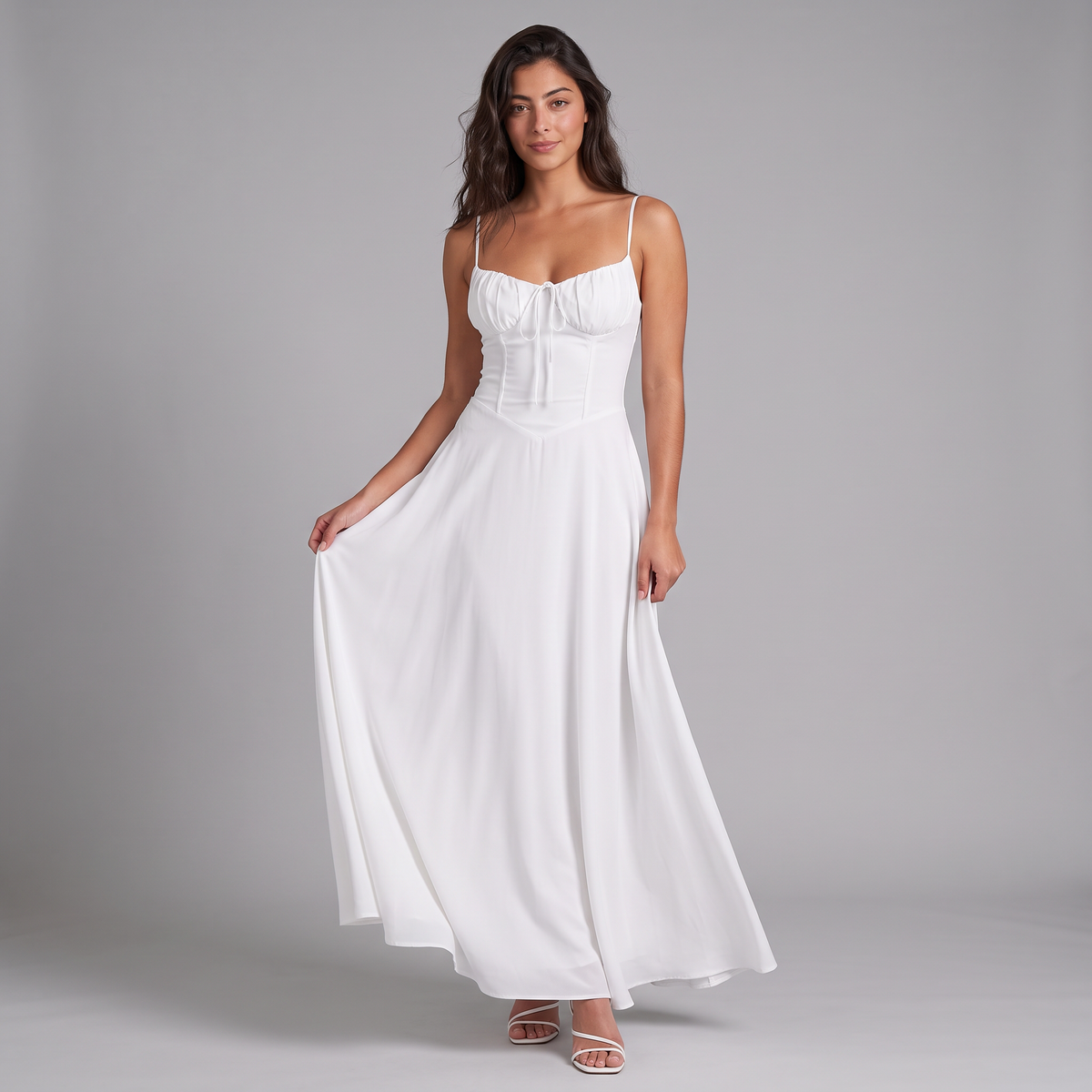 Women's Gathered Bust Maxi Dress