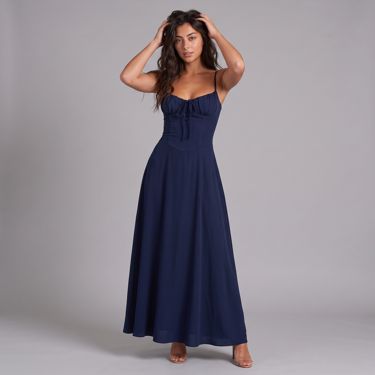 Women's Gathered Bust Maxi Dress