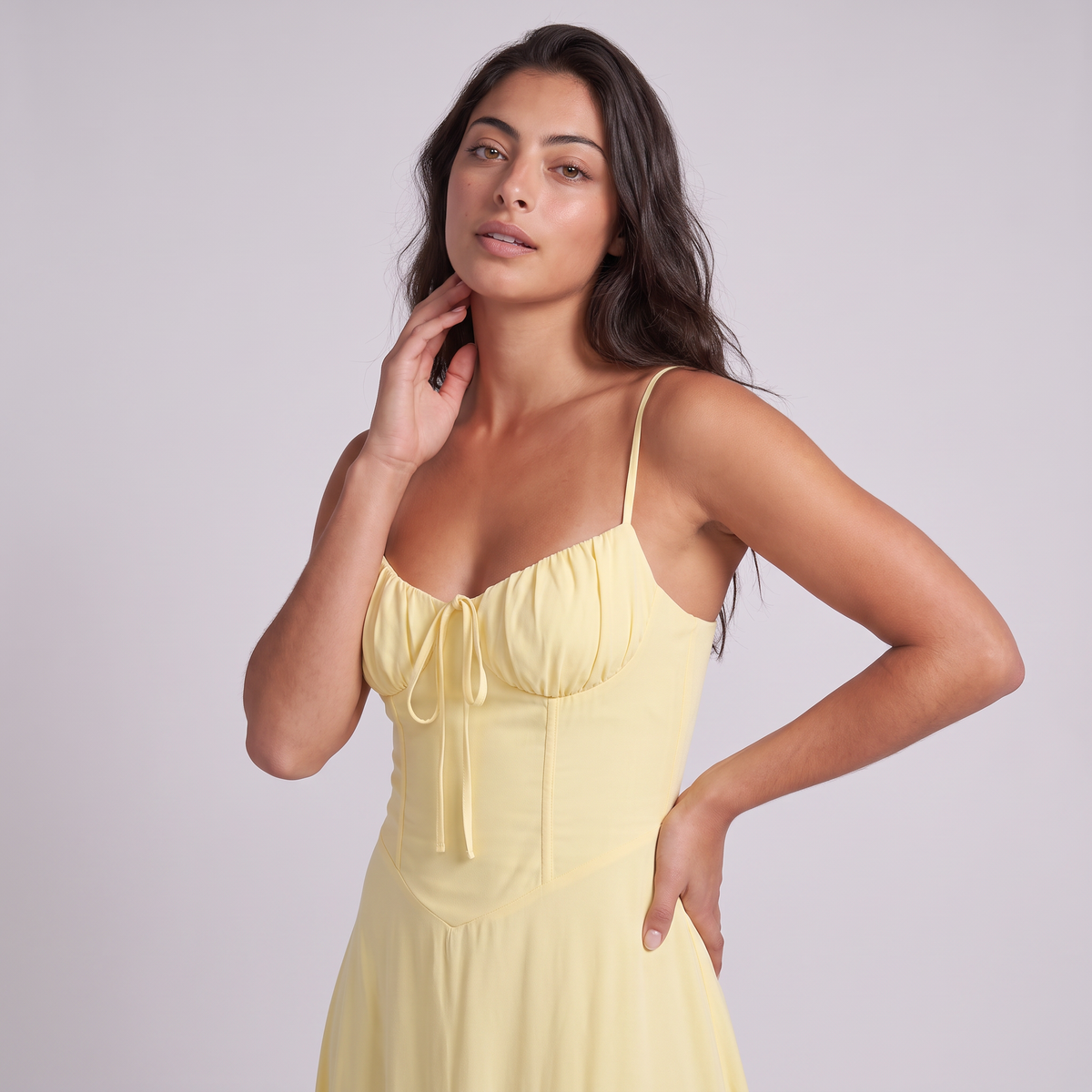 Women's Gathered Bust Maxi Dress