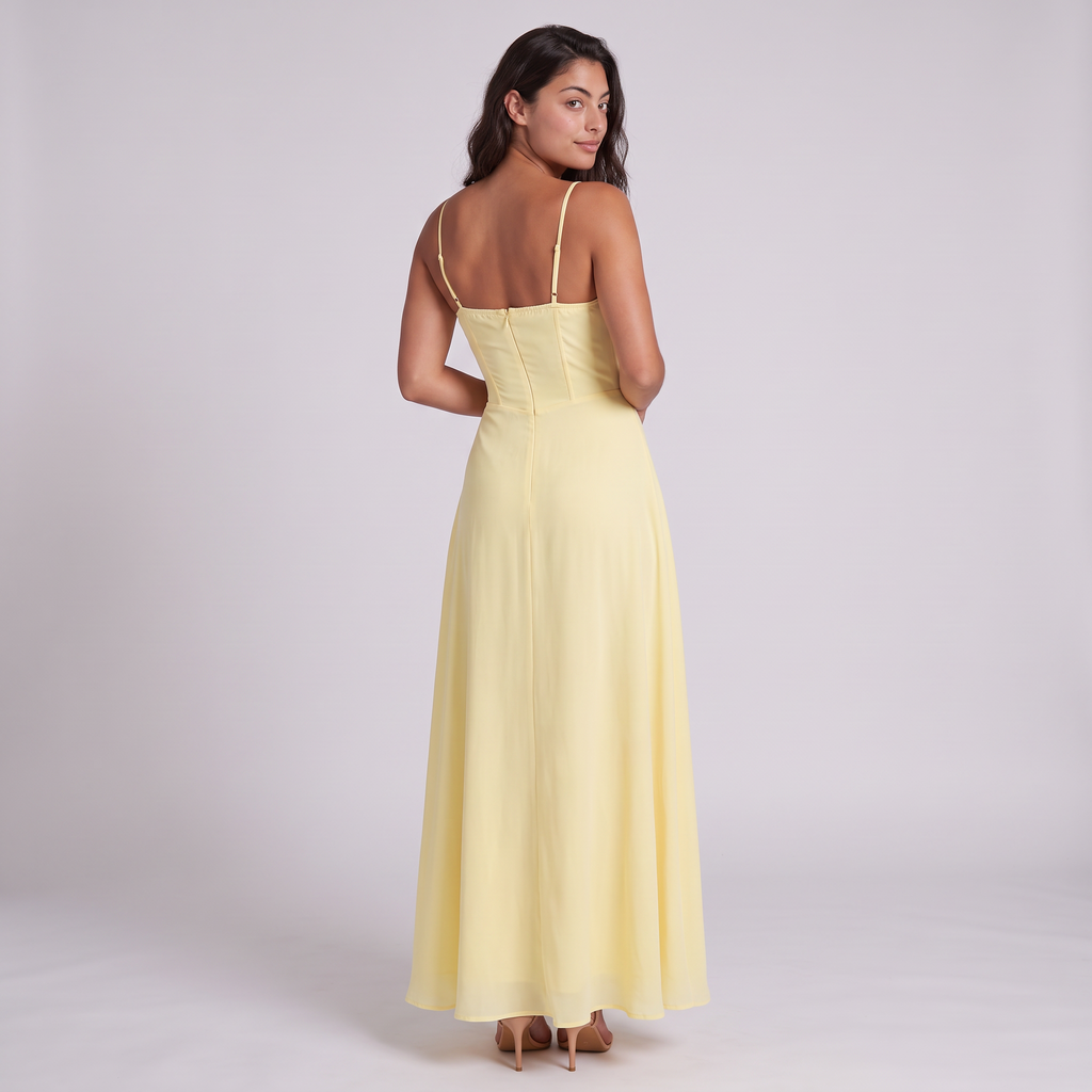 Women's Gathered Bust Maxi Dress
