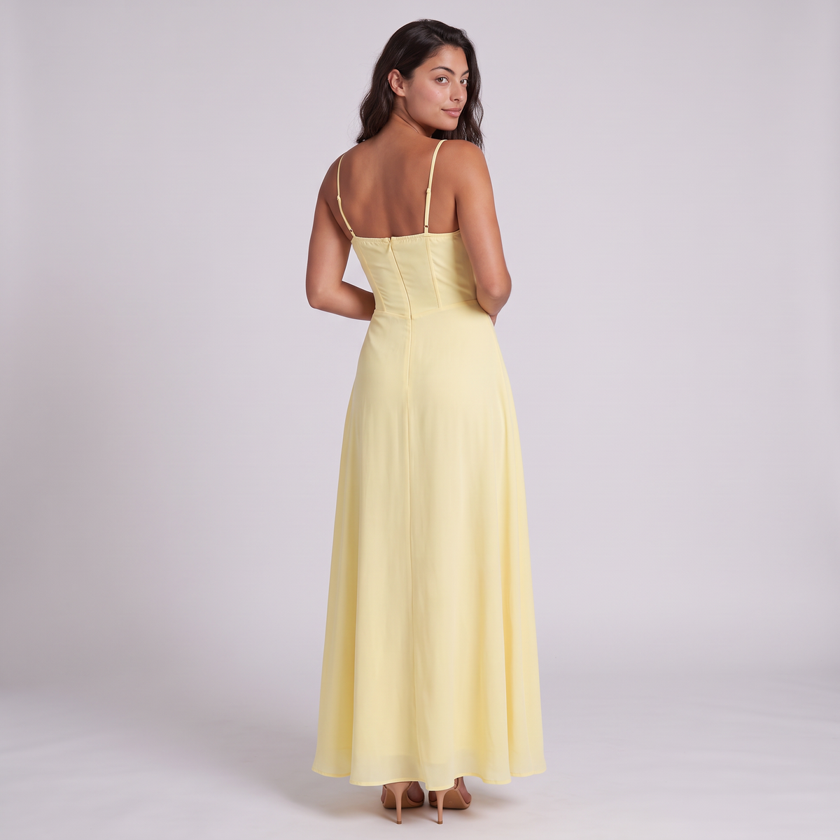 Women's Gathered Bust Maxi Dress