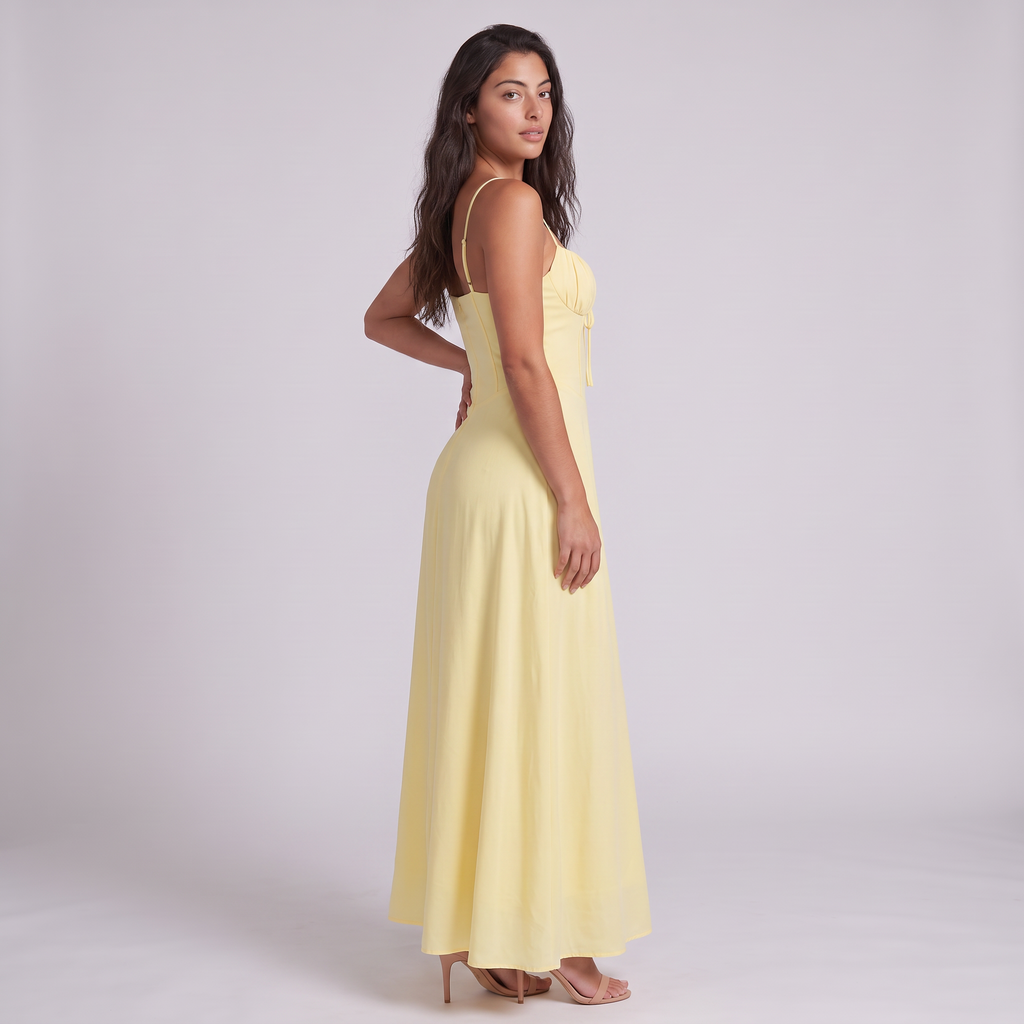 Women's Gathered Bust Maxi Dress