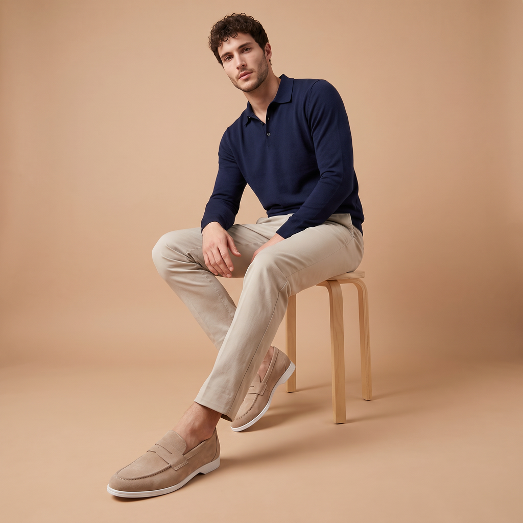 Men's Pigskin Leather Slip-On Loafers