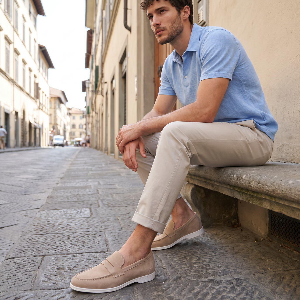 Men's Pigskin Leather Slip-On Loafers