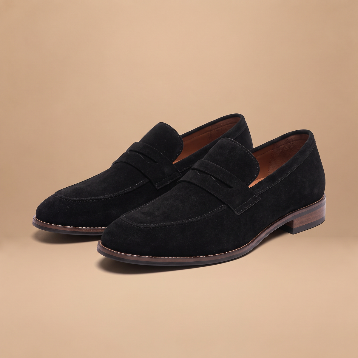 Men's Nubuck Leather Penny Loafers