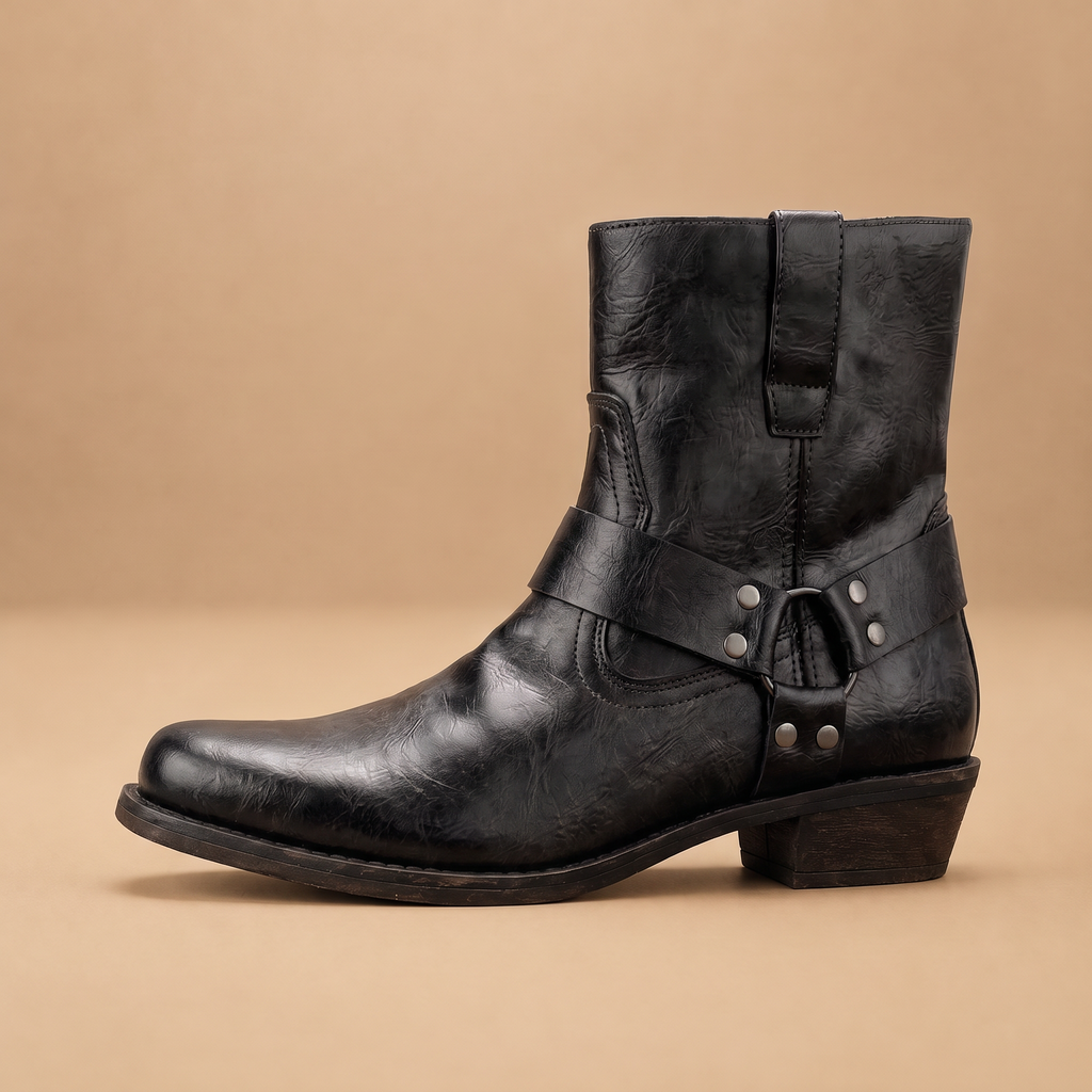 Men's Harness Slip-On Ankle Boots