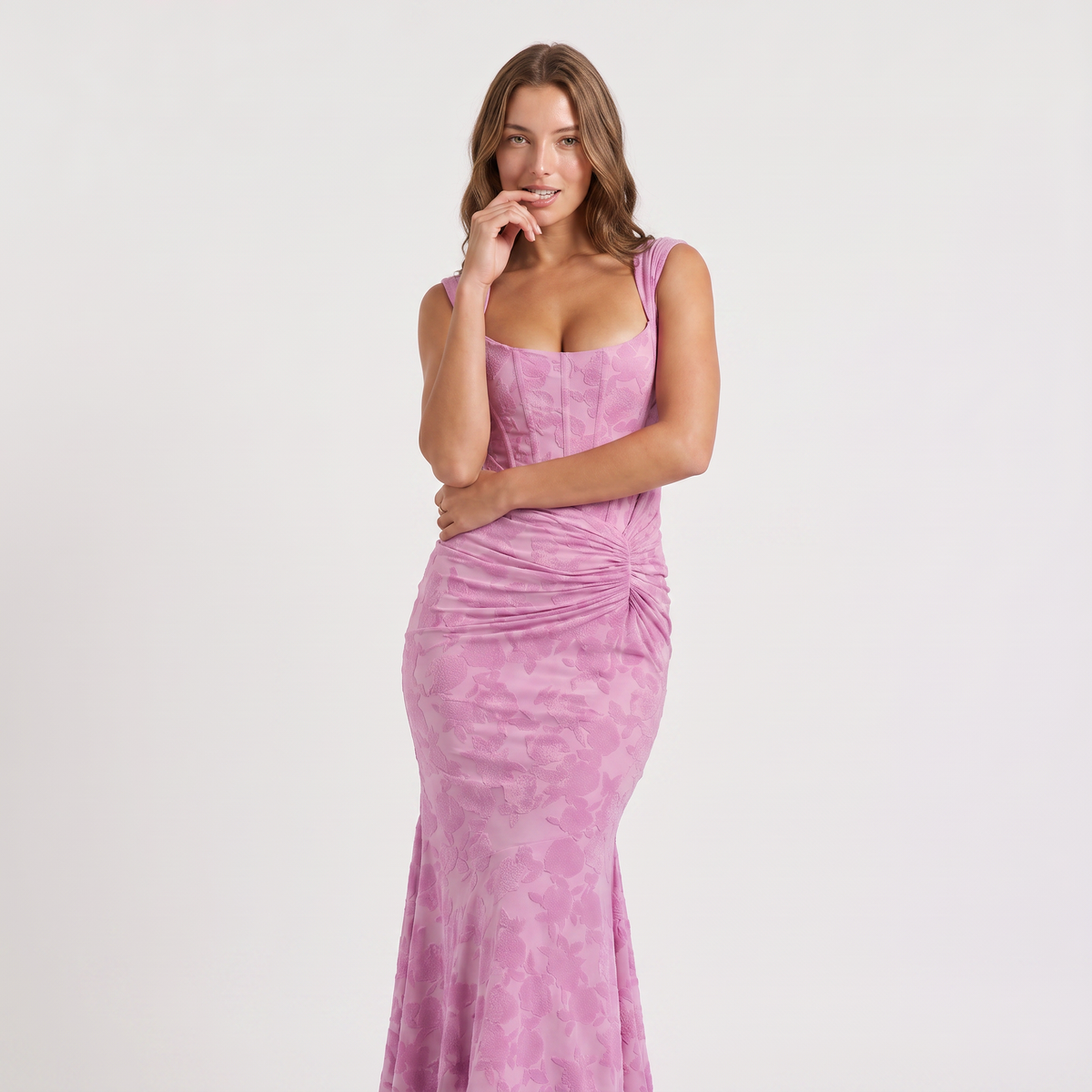 Women's Corset High-Low Fishtail Maxi Dress