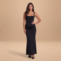 Women's Square Neck Draped Maxi Dress
